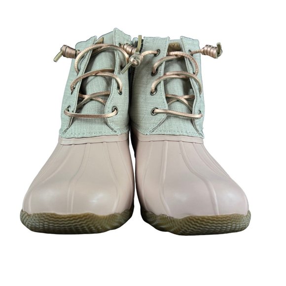 Sperry Top-Sider Saltwater Canvas Rose Oat Duck Boots Women's Sizes 6.5 - 8.5 - Picture 2 of 9